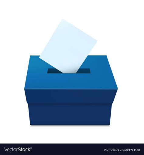 Elections Vote Box Template With Voting Paper Vector Image
