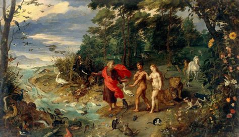 Adam And Eve In The Garden Of Eden Painting By Jan Brueghel The Younger