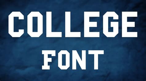 Download College Font Free Fonts Vault