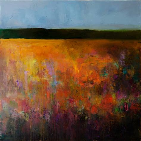 Abstract Landscape Autumn Field Painting By Anton