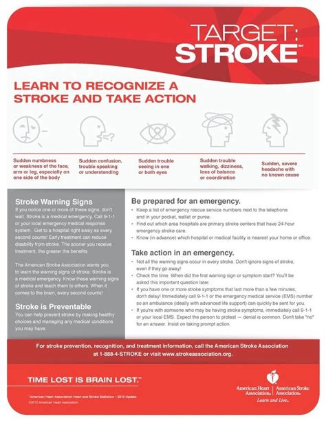 Targetstroke First Aid Stroke Awareness First Aid Tips