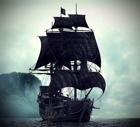 Black Pearl Tattoocaptain Black Pearl Pirate Ship Art Pirate Boat
