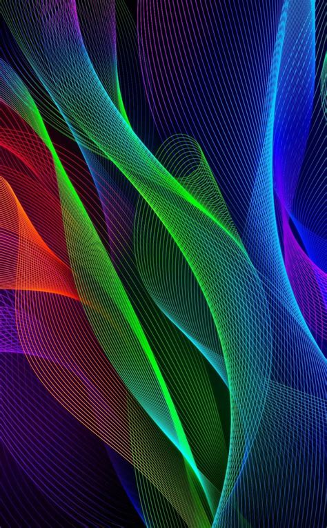 Waves Colorful Razer Phone Cool Lock Screen Wallpaper