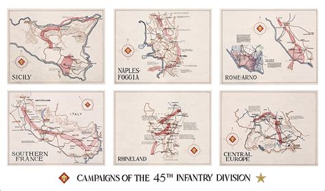 45th Infantry Division Campaign Map Historyshots Infoart