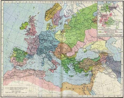 High Middle Ages Europe 1190 Vivid Maps