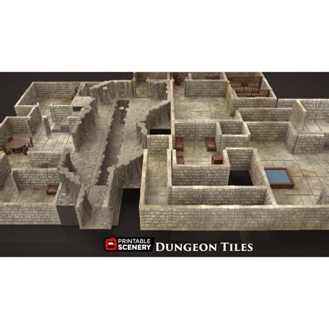 3d Printable Dungeon Tiles Base Set