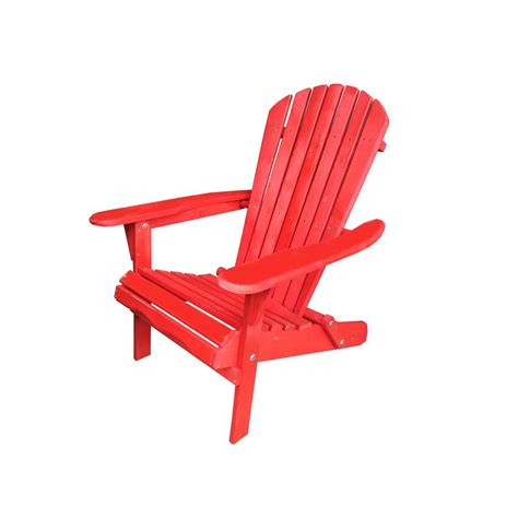 Our poly furniture is perfect for any outdoor living space, porch, or patio. S'DENTE Villaret Red Folding Wood Adirondack Chair-SD001RD ...