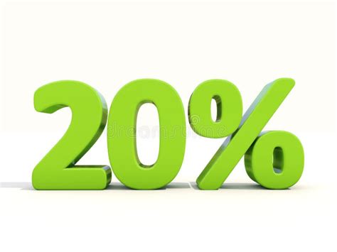 20 Percentage Rate Icon White Background Stock Photos Free And Royalty