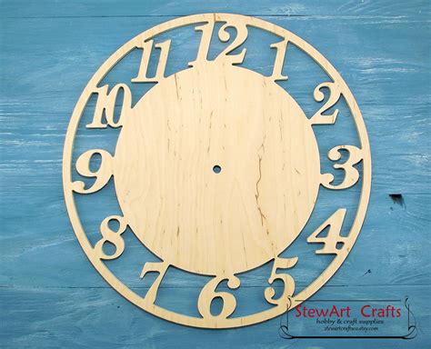 Wooden Round Clock Face 12 Unfinished Clock Face Etsy