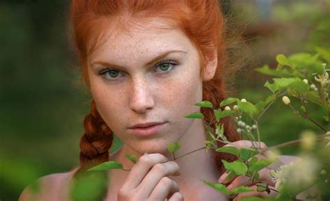 Face Redhead Braid Green Eyes Model Girl Freckles Woman Hd Wallpaper Rare Gallery