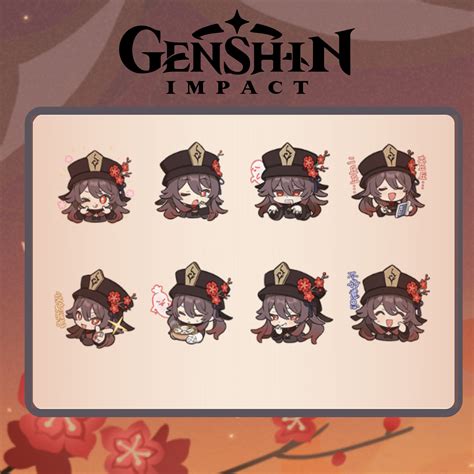 Genshin Impact Hu Tao Emotes Twitch Y Discord Genshin Impact Etsy