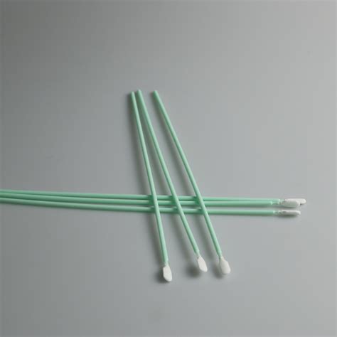 China Supplier Extra Long Handle Cleanroom Lint Free Round Dacron Tip
