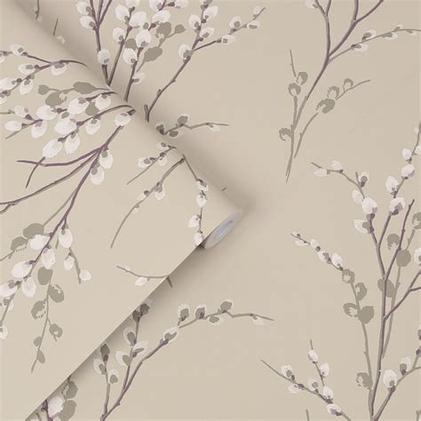 Laura Ashley Pussy Willow Natural Wallpaper From Wallpaper Co Online Uk