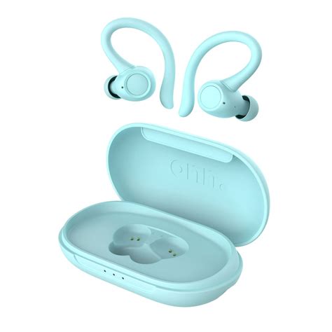 Onn Bluetooth True Wireless Earbuds With Earhook For Sport Aqua
