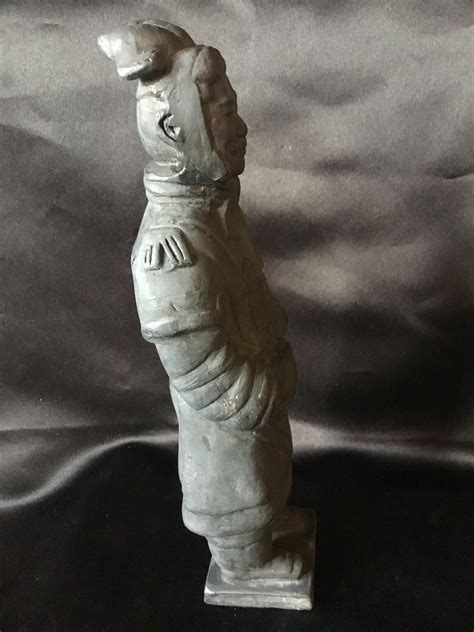 Terra Cotta Warrior Figurine En Argile Statue De Terre Etsy