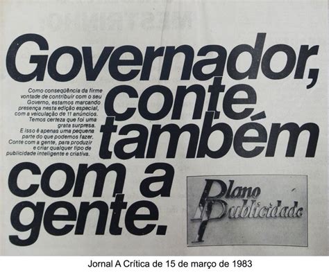 Jornal A Crítica 15031983 Jornalismo Publicidade