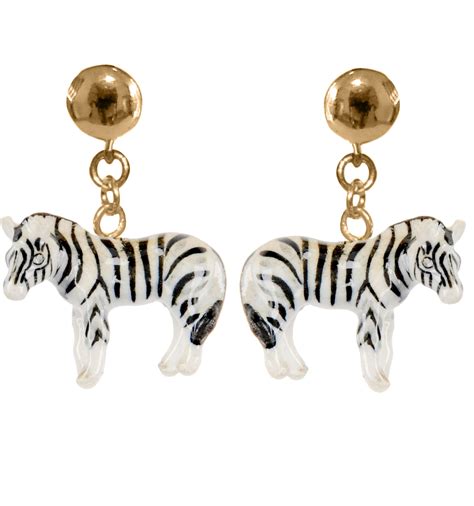 Porcelain Zebra Earrings Jewelry Flamingo Jewelry Earrings