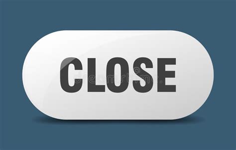 Close Button Close Sign Key Push Button Stock Vector Illustration