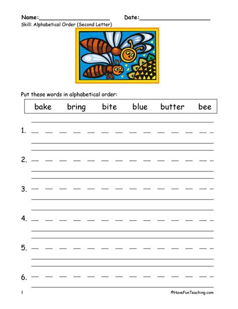 Printable abc order worksheets can be utilized by anybody at home for educating and learning goal. Page not found | Have Fun Teaching | Alphabetical order ...