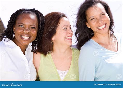 Diverse Group Of People Talking And Laughing Stock Image Image Of