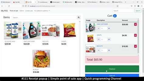 111 Receipt Popup Simple Point Of Sale App In Php And Javascript