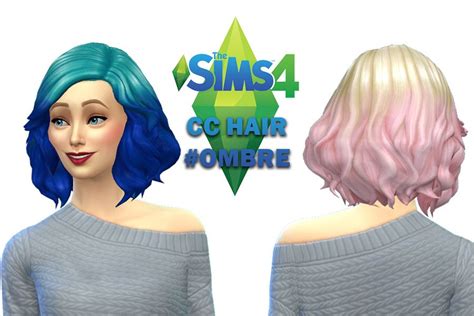 The Sims 4 Cc Ombre Hair Maxis Match Maxis Match Sims 4 Sims 4 Cc Skin