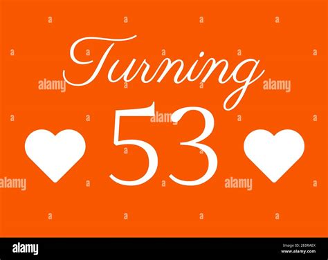 53rd Birthday Card Wishes Illustration Stock Photo Alamy