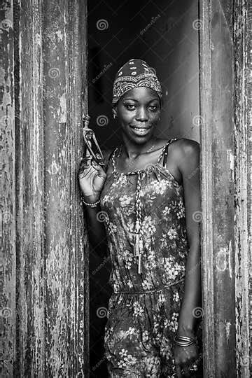 Afro Girl Portrait Of A Beautiful Cuban Girl Editorial Photography