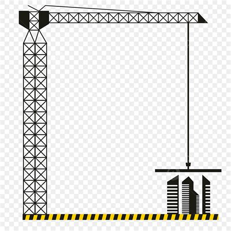 Border Building Vector Art Png Building Border Building Frame Crane