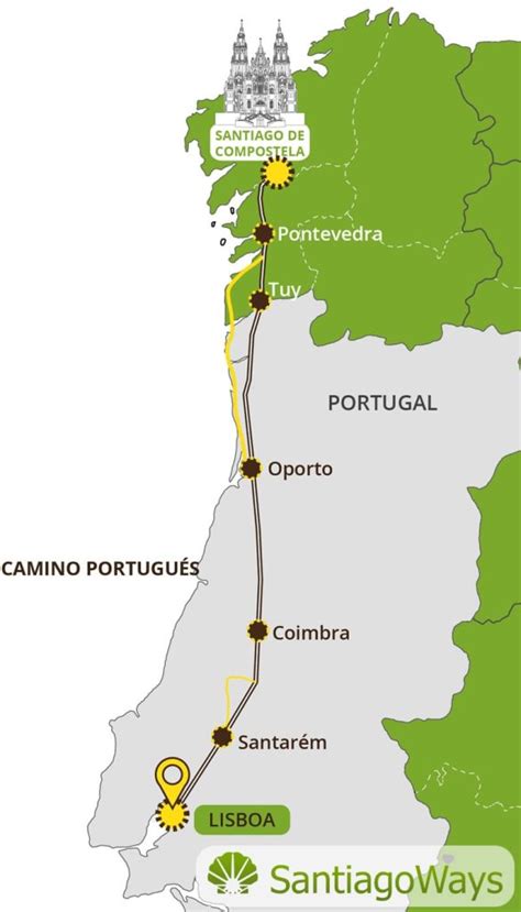 The Camino Portugues Routes Stages And Map Official Santiago Ways