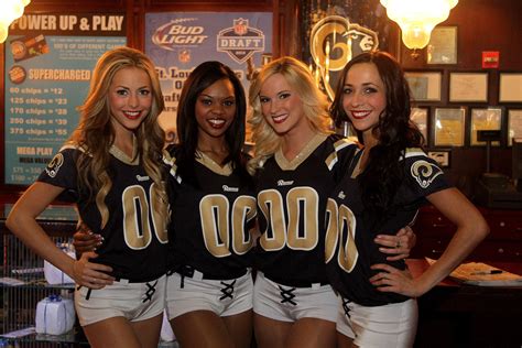 Members Of The 2013 St Louis Rams Cheerleaders At The Rams Draft Day Party At Dave And Busters