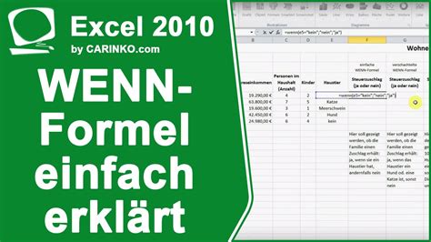 Check spelling or type a new query. Wenn-Formel Excel einfach erklärt MS Office - carinko.com ...