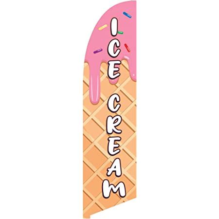 Amazon Com Neoplex Ice Cream Foot Windless Swooper Feather Flag Flag Only Patio Lawn