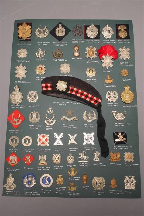 A Complete Collection Of Scottish Army Cap Badges Hartleys