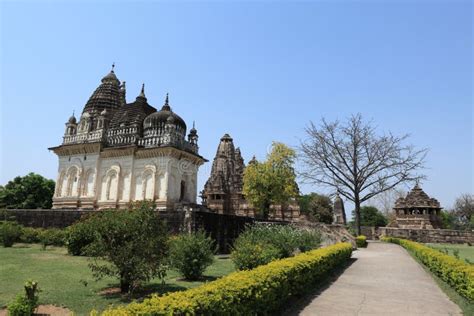 Temple City Of Khajuraho In India Stock Photo Image Of Kandariya