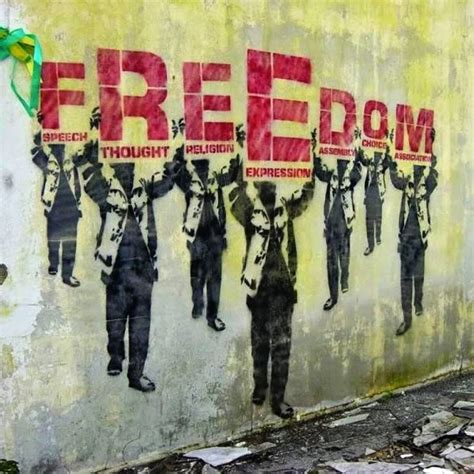 Freedom By Bansky Politieke Kunst Straatkunst Graffiti Graffiti