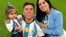 Así festejó Enzo Fernández con su mujer y su hijita tras ganar la Copa ...