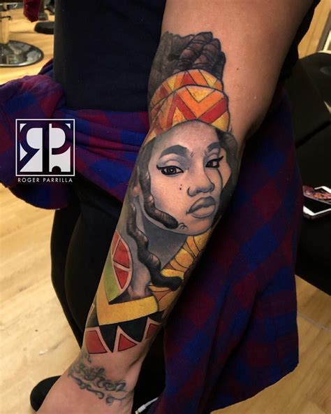Color Tattoos On Dark Skin Females Face Major Blogosphere Art Gallery