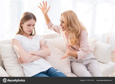 Mom Teenage Daughter Arguing Each Other Have Complex Relationship