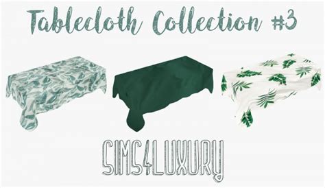 Sims4luxury Tablecloth Collection 3 • Sims 4 Downloads