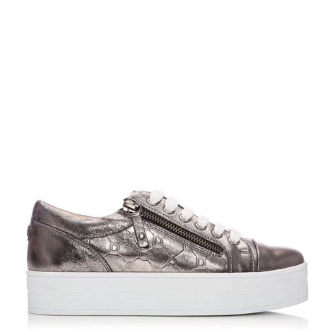 Aliamoda Pewter Leather Shoes From Moda In Pelle Uk