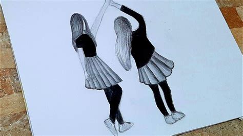 Two Best Friends Two Sisters Art Of Love How To Draw And Sketch