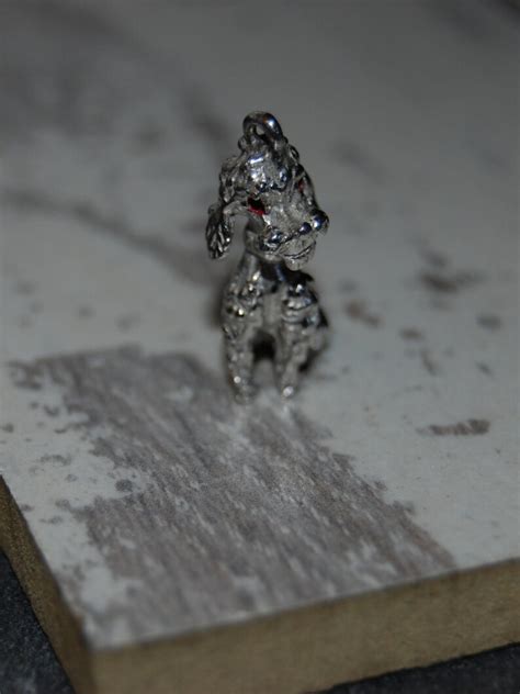 French Poodle With Ruby Eyes Pendant In Sterling Bkc Chrm27 Etsy