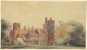 North elevation of Lambeth Palace before work by architect Edward Blore ...
