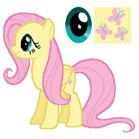 Fluttershy Friendship Is Magic Color Guide Mlp Vector Club