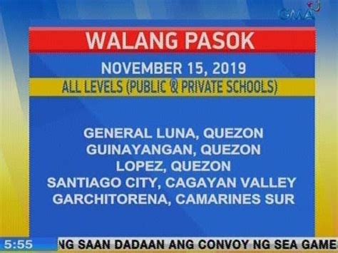 Ub Mga Lugar Na Walang Pasok Ngayong Araw Dahil Sa Bagyong Ramon Alamin Youtube