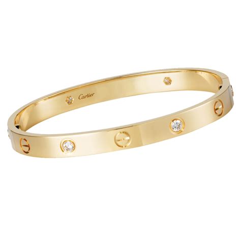 Current prices 2020 + why cartier is so addictive! Cartier Love Bracelet 4 Diamond in 18k Yellow Gold Size 17 ...
