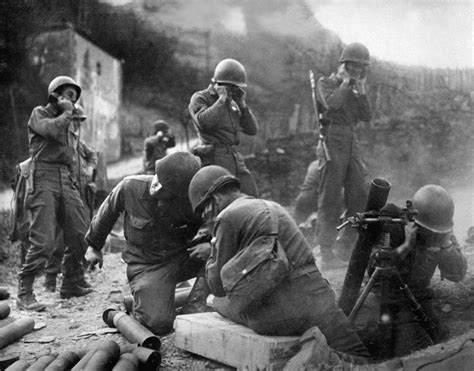 American Mortar Crew In Action Near The Rhine Photograph By Celestial