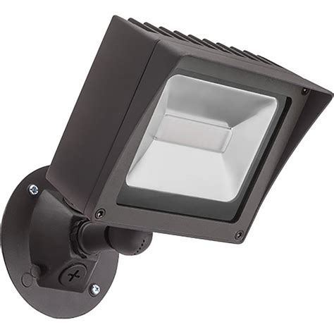 Lithonia Lighting Bronze Outdoor Integrated Led Wall Mount Flood Light