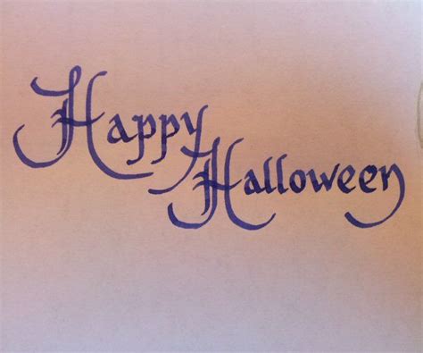 Halloween Calligraphy Halloween Calligraphy Calligraphy For